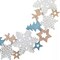 15.75" Wooden Snowflake Cut-Out Christmas Wreath Unlit Rustic Holiday Decor